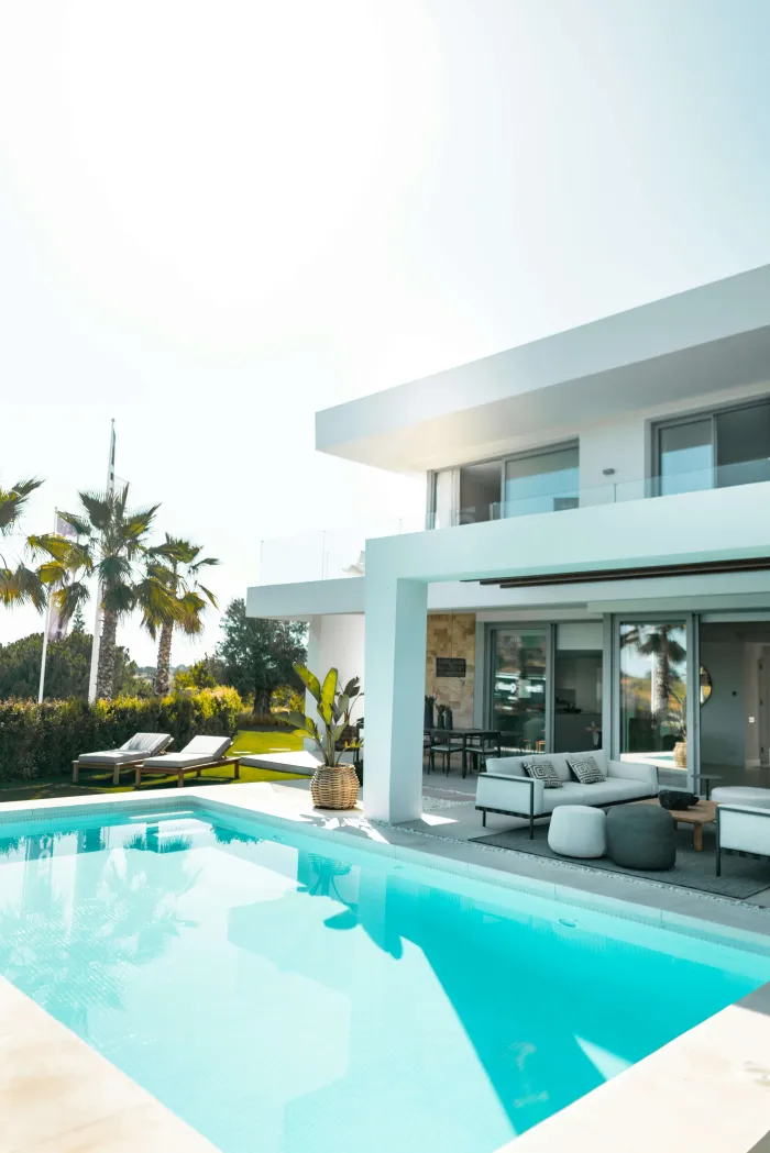Royal villa with car and garden slide-0